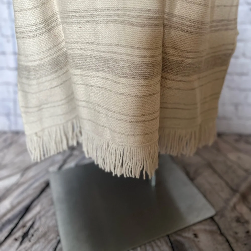 Pure Jill Textured-Stripes Fringed-Hem Cardi